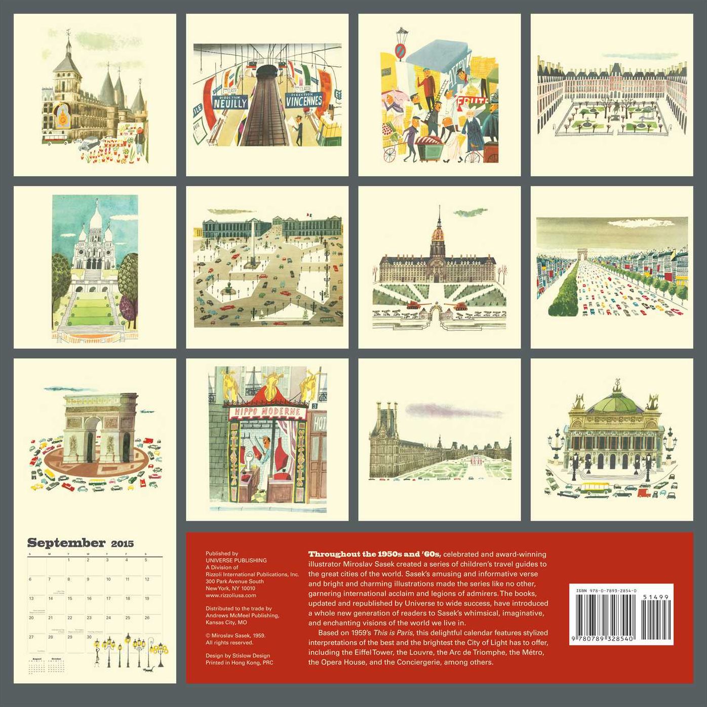 This is Paris 2015 Wall Calendar