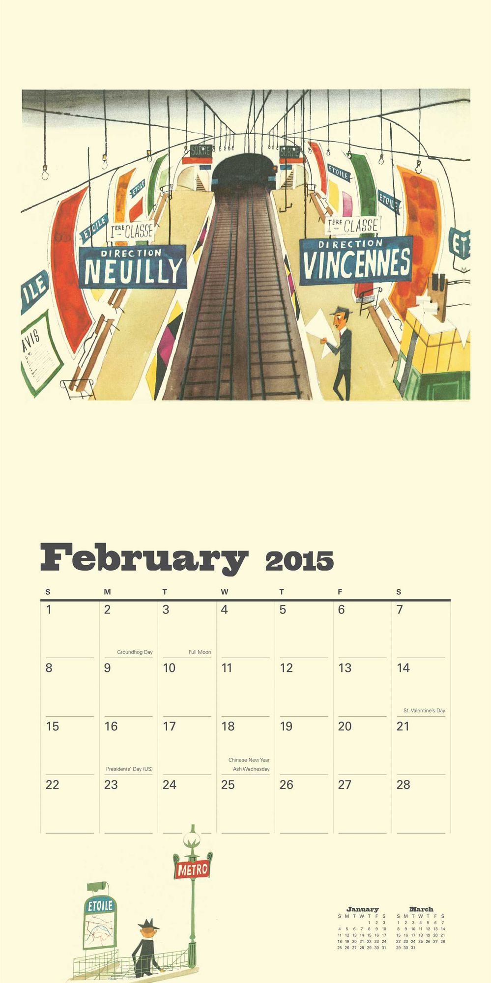 This is Paris 2015 Wall Calendar