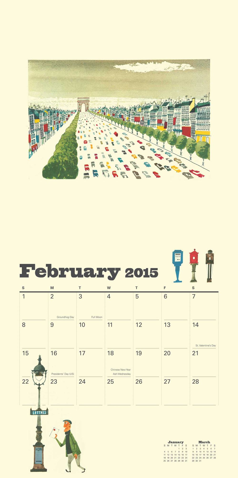 This is Paris 2015 Wall Calendar
