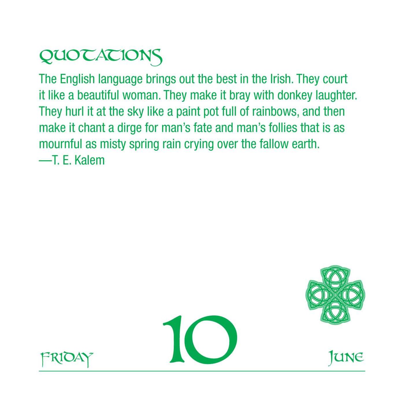 366 Things to Love About Being Irish 2016 Day-to-Day Calendar