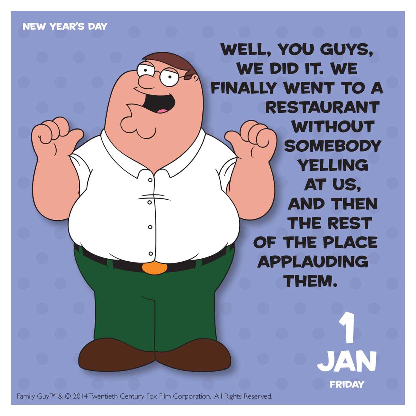 2016 Family Guy Day-to-Day Calendar