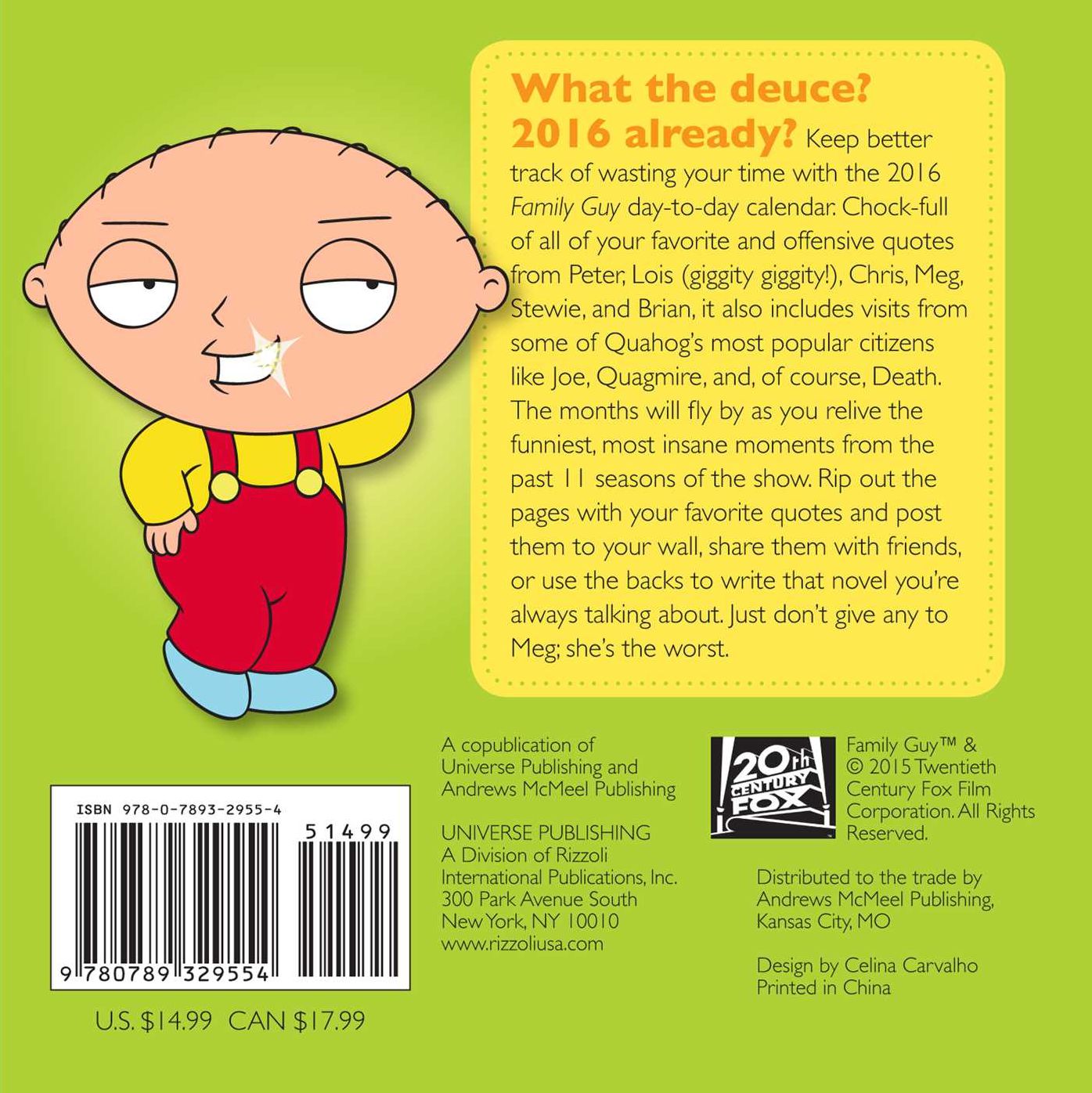2016 Family Guy Day-to-Day Calendar
