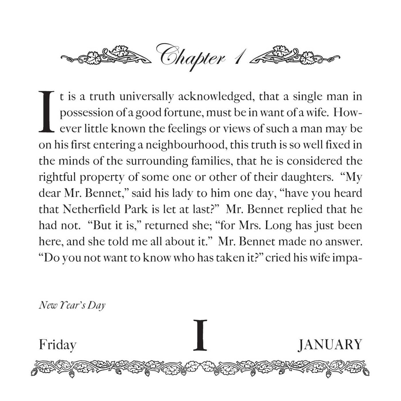 2016 Pride and Prejudice Read a Book-in-a-Year Day-to-Day Calendar
