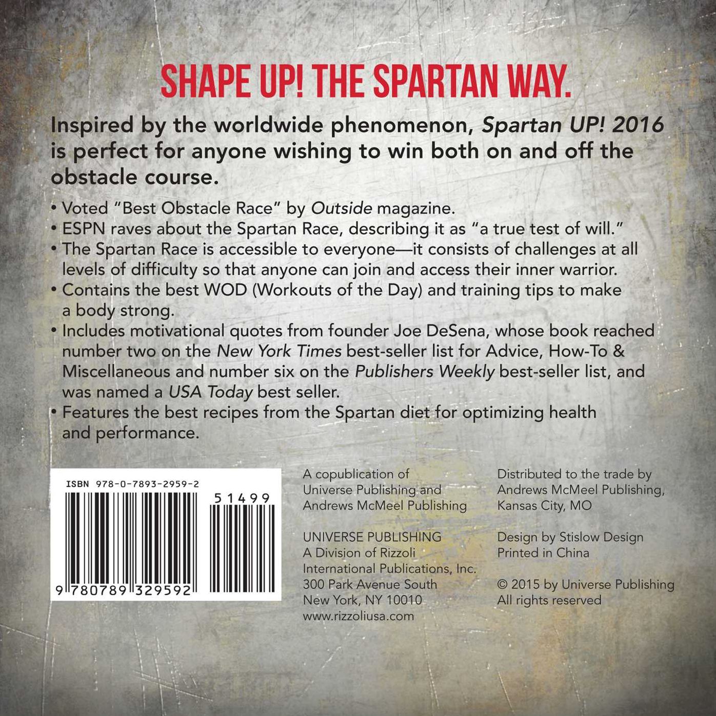 2016 Spartan UP! Day-to-Day Calendar