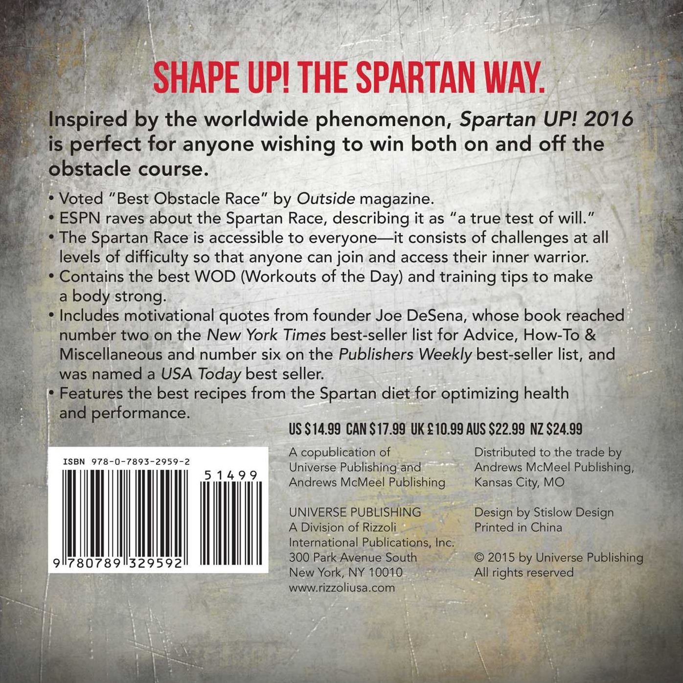 2016 Spartan UP! Day-to-Day Calendar