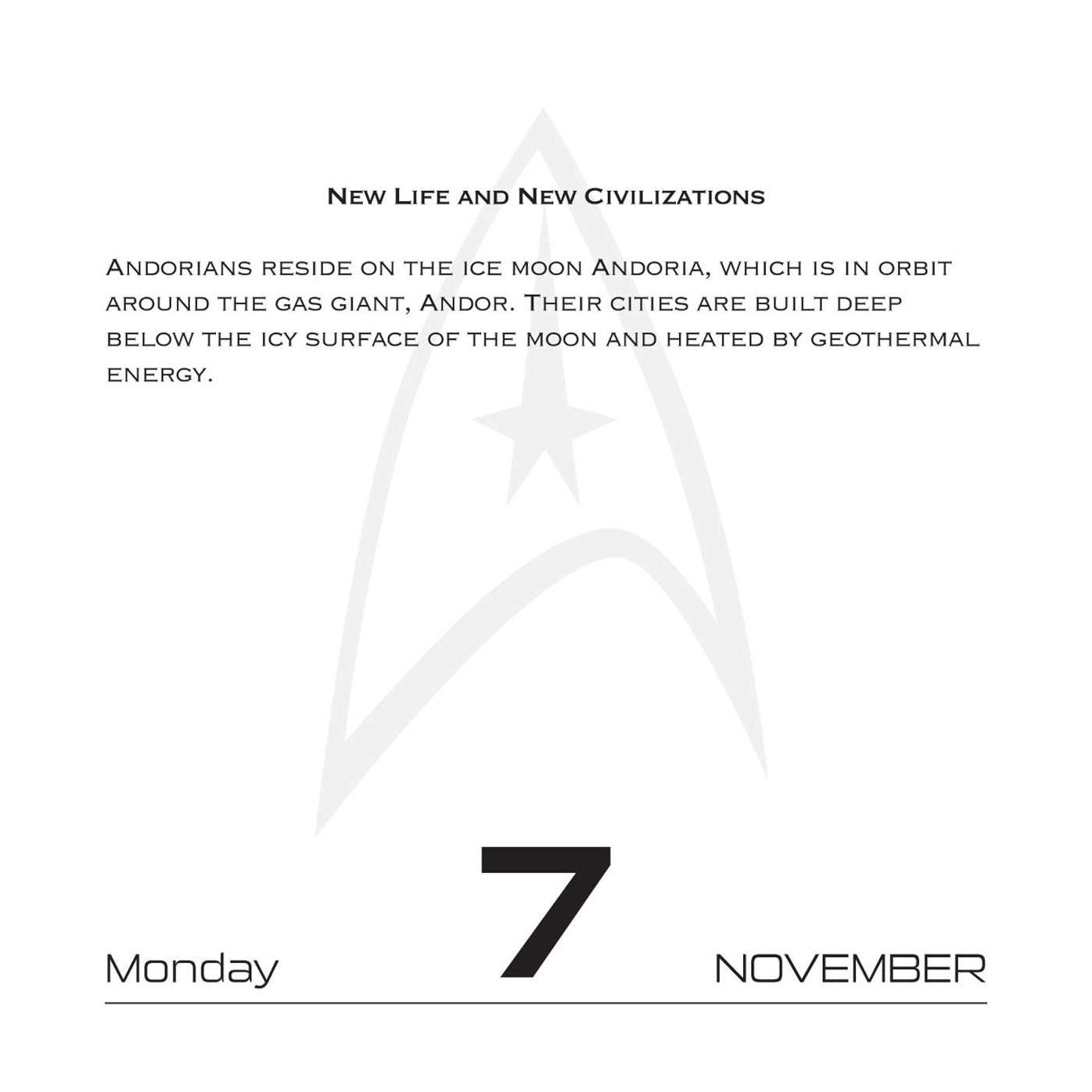 2016 Star Trek Daily Day-to-Day Calendar