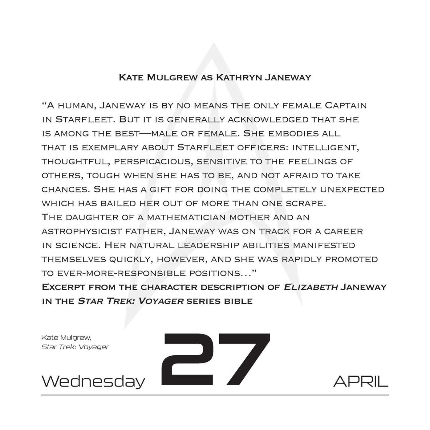 2016 Star Trek Daily Day-to-Day Calendar