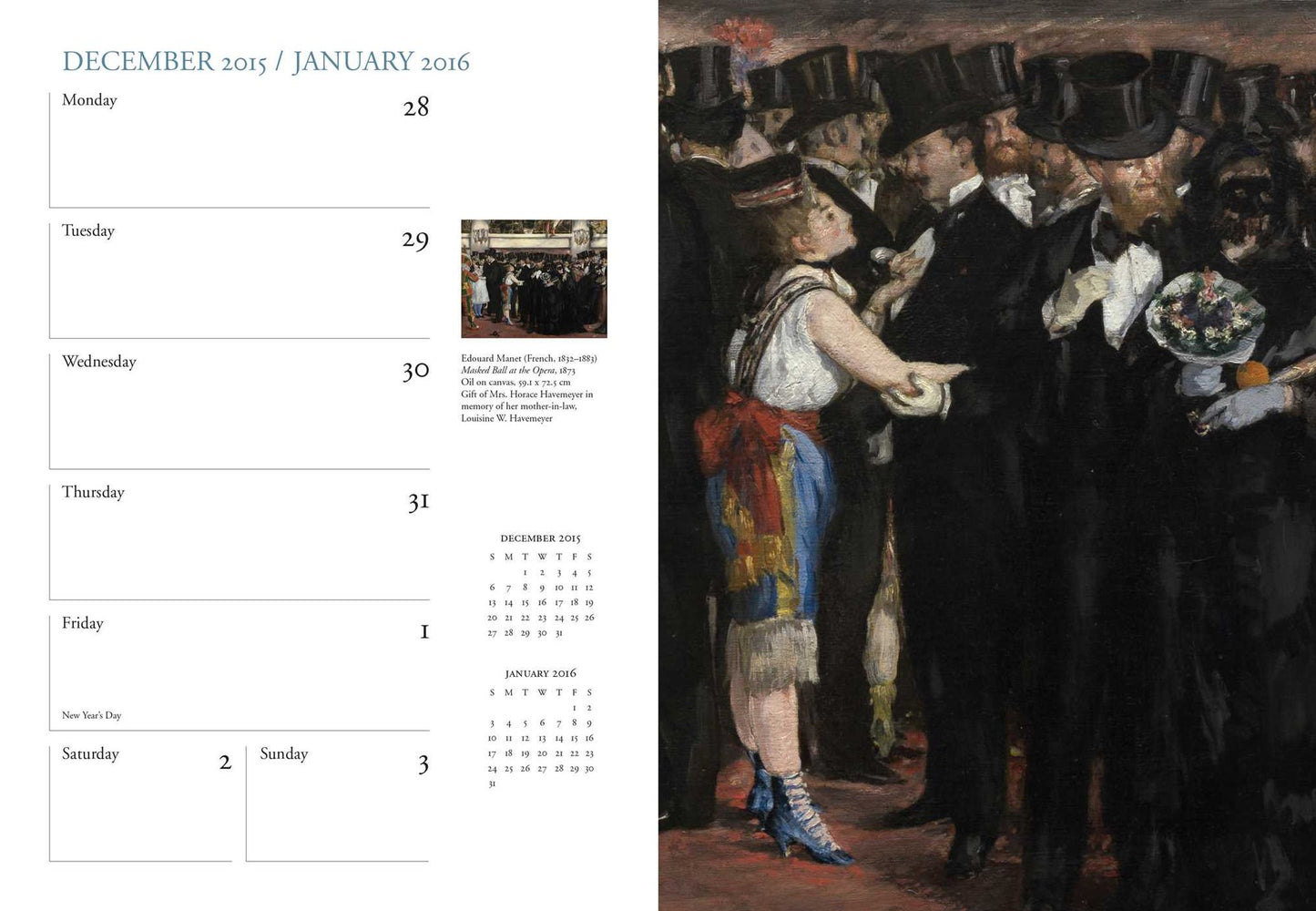 2016 National Gallery of Art Engagement Calendar