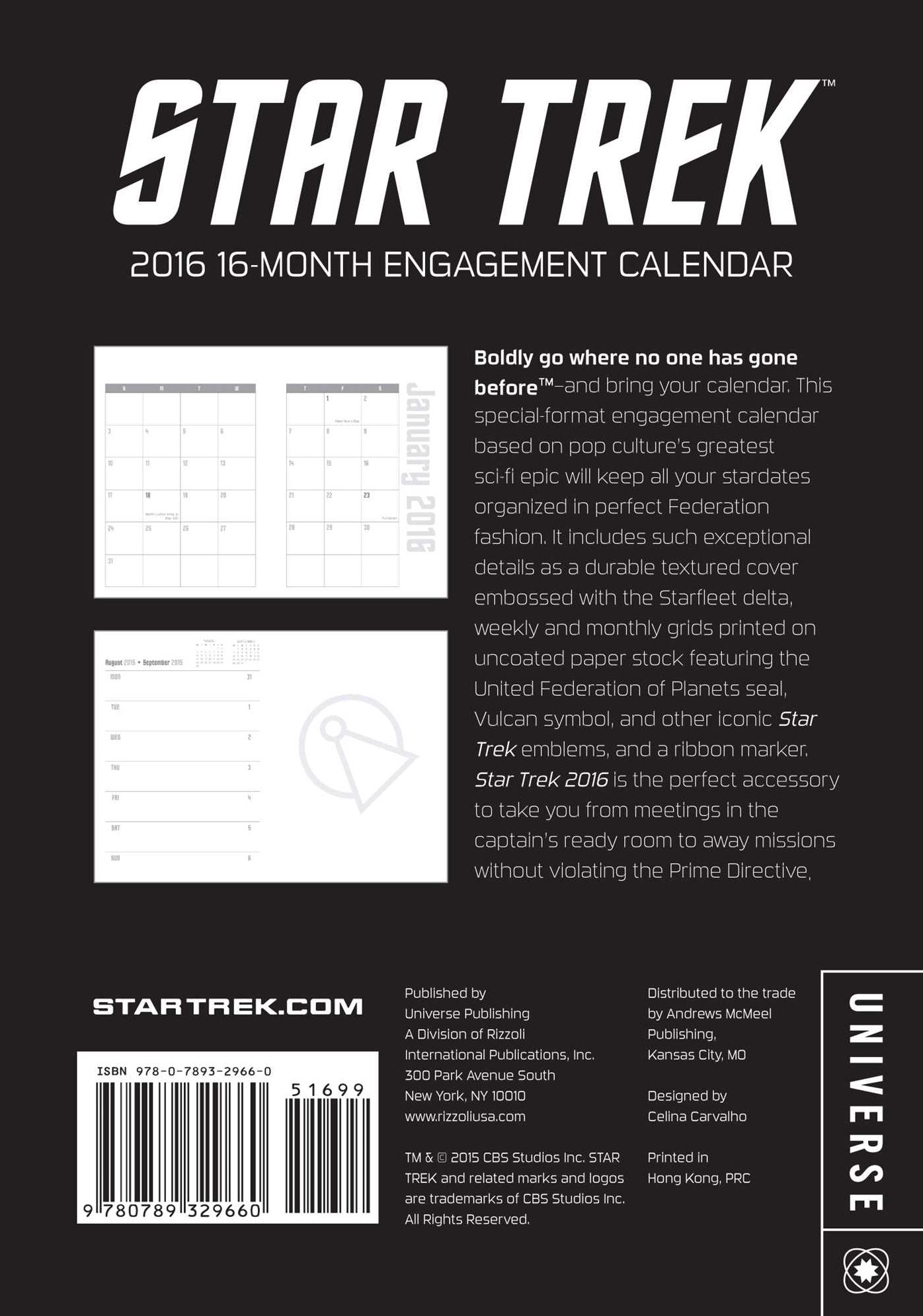 2016 Star Trek Executive Engagement Calendar