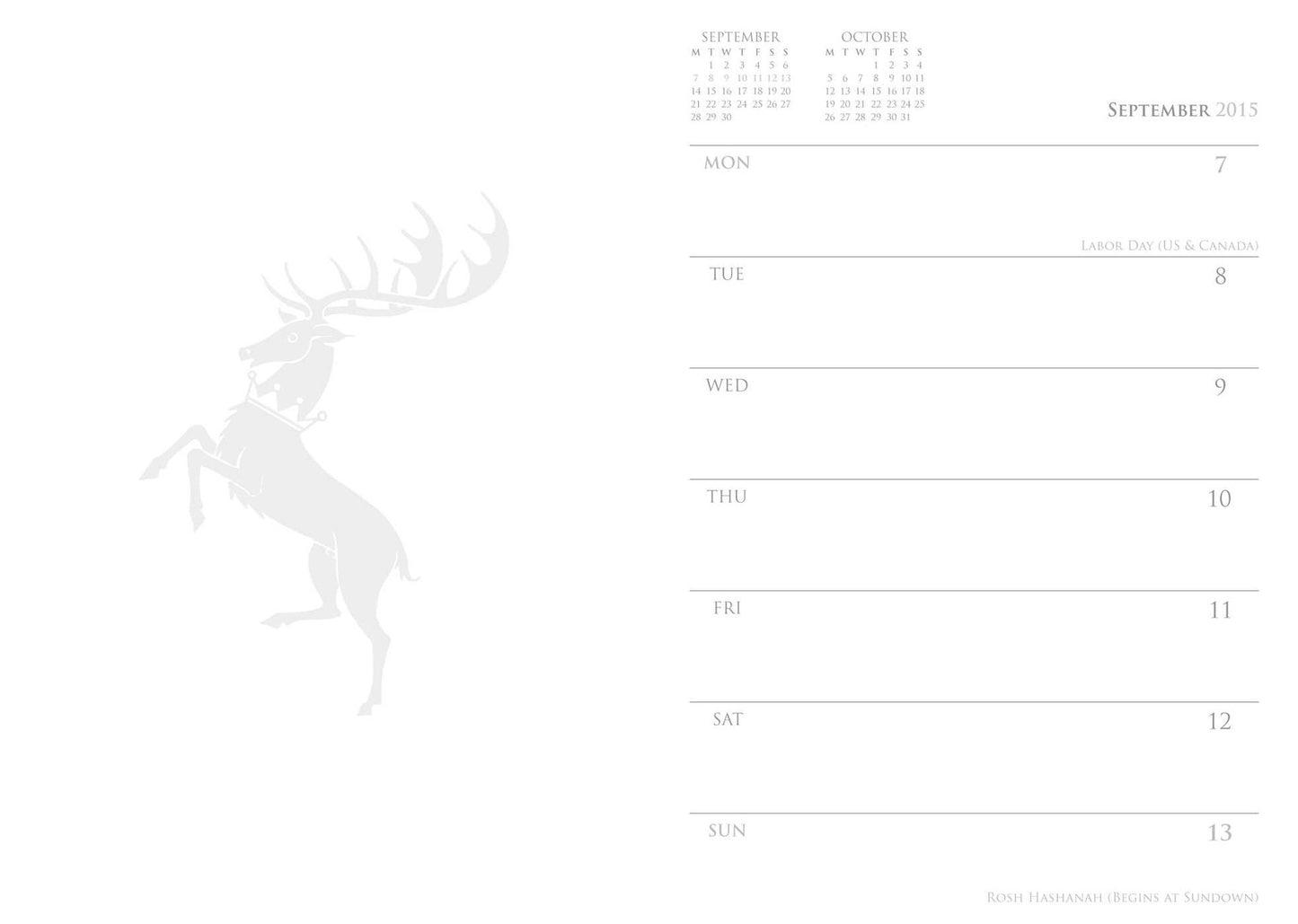 2016 Game of Thrones Executive Engagement Calendar