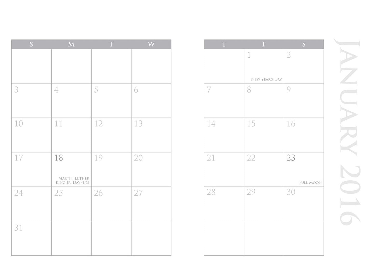 2016 Game of Thrones Executive Engagement Calendar