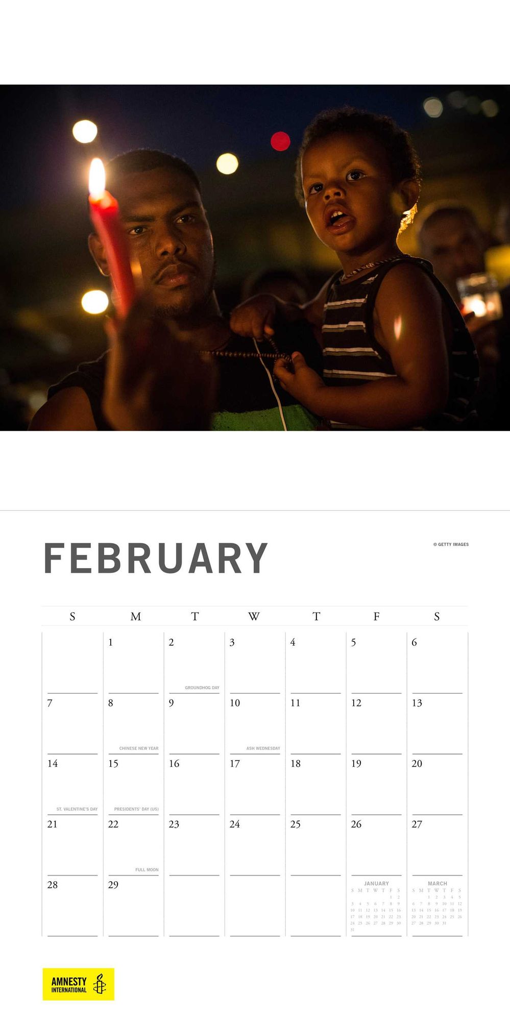 2016 Amnesty International Wall Calendar