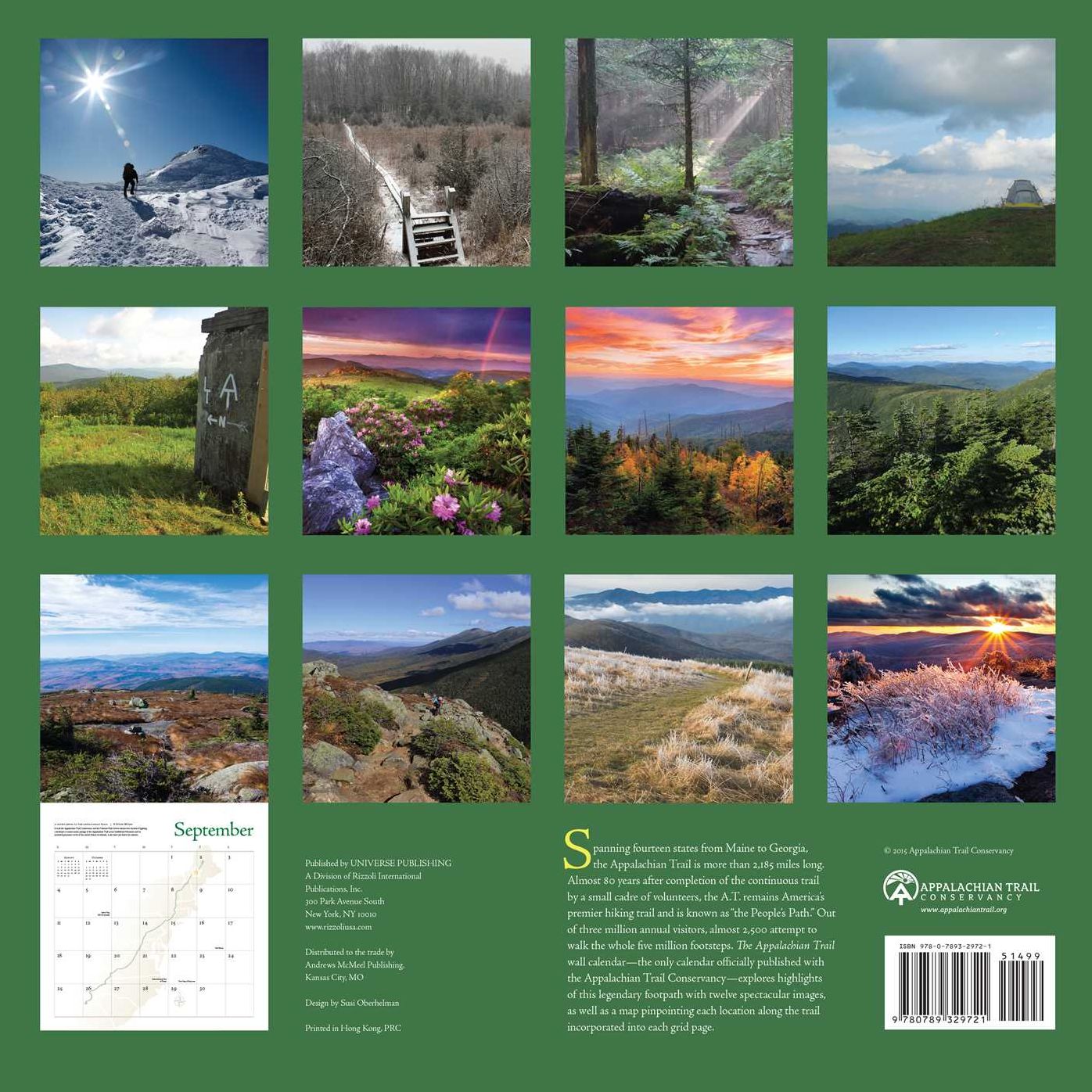 2016 Appalachian Trail Wall Calendar