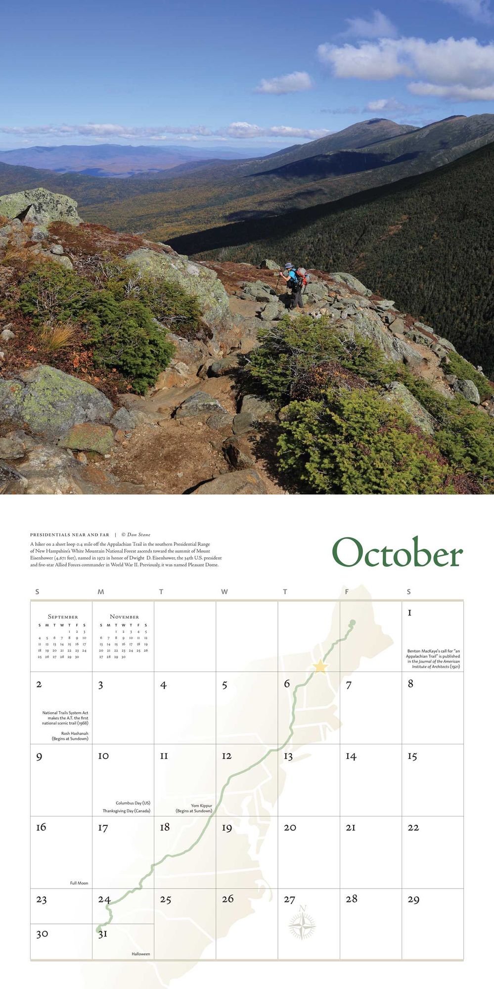 2016 Appalachian Trail Wall Calendar
