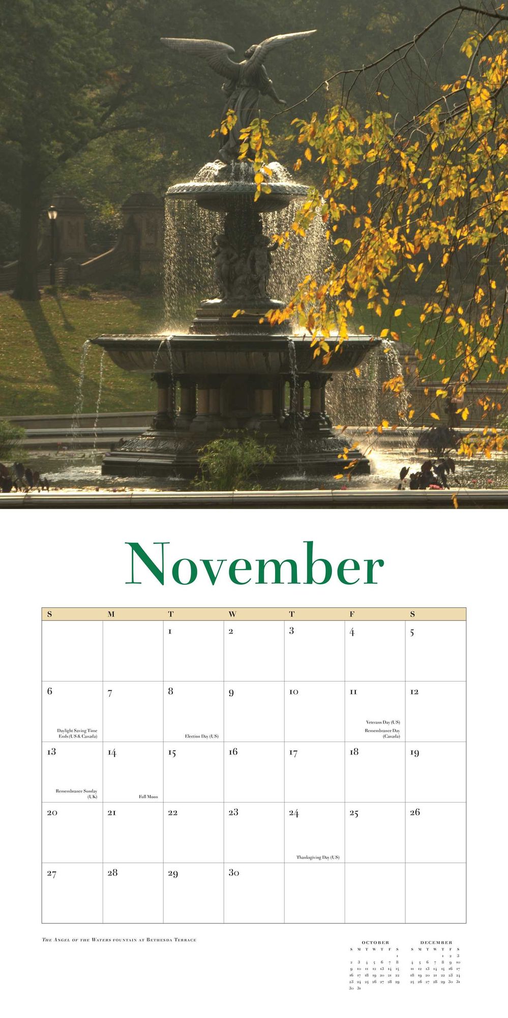 2016 Central Park Wall Calendar