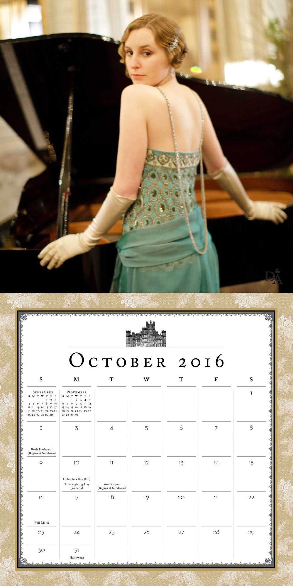 2016 Downton Abbey Wall Calendar
