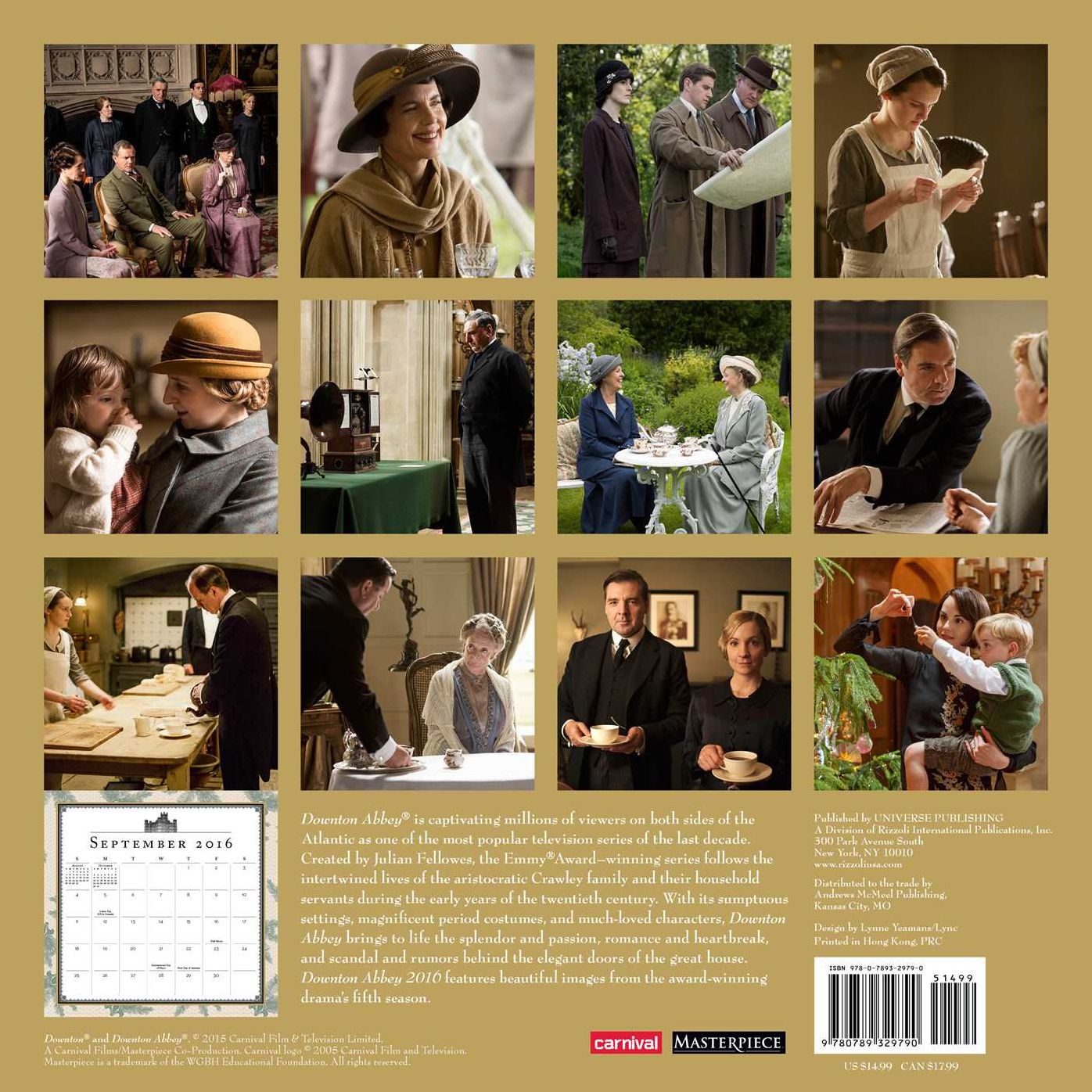 2016 Downton Abbey Wall Calendar