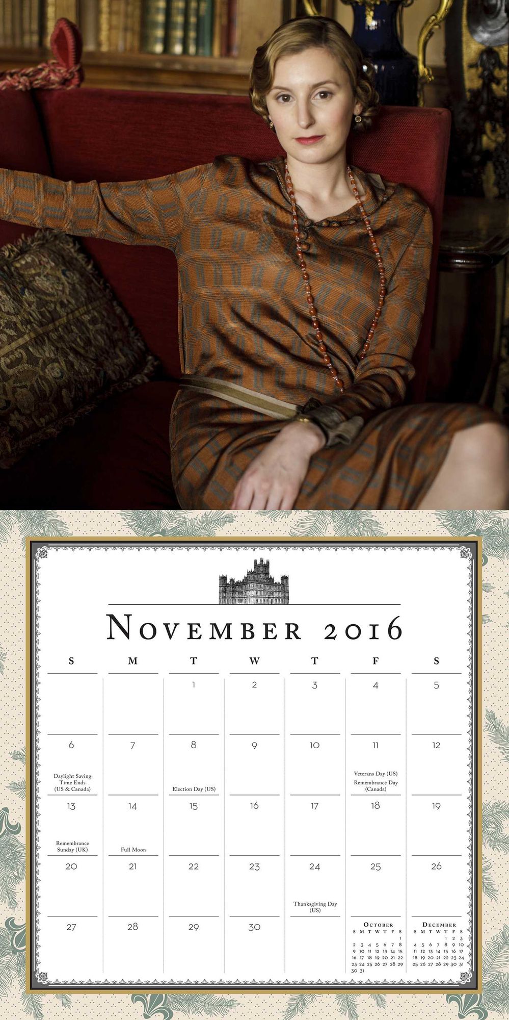 2016 Downton Abbey Mini Wall Calendar