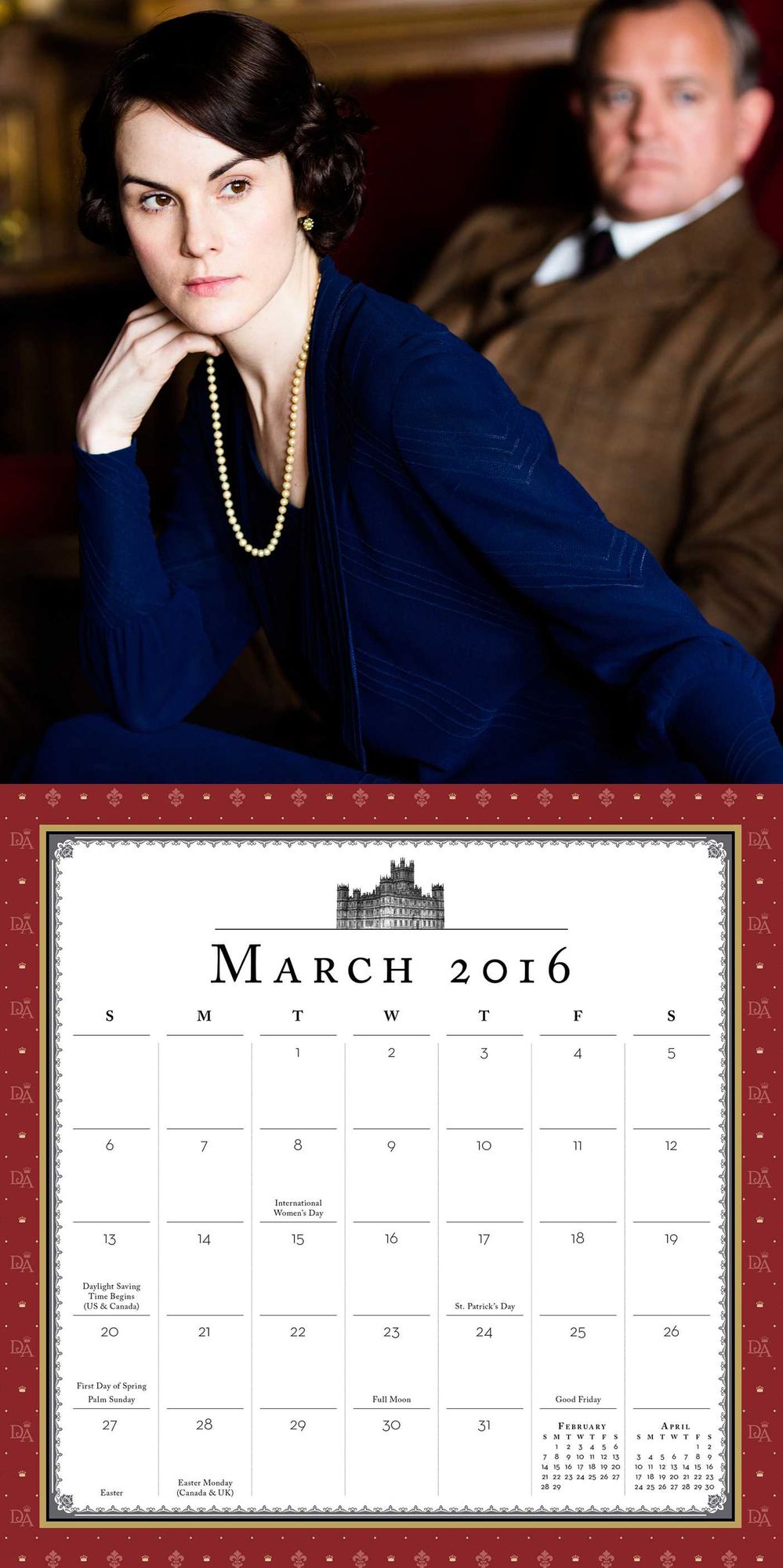 2016 Downton Abbey Mini Wall Calendar