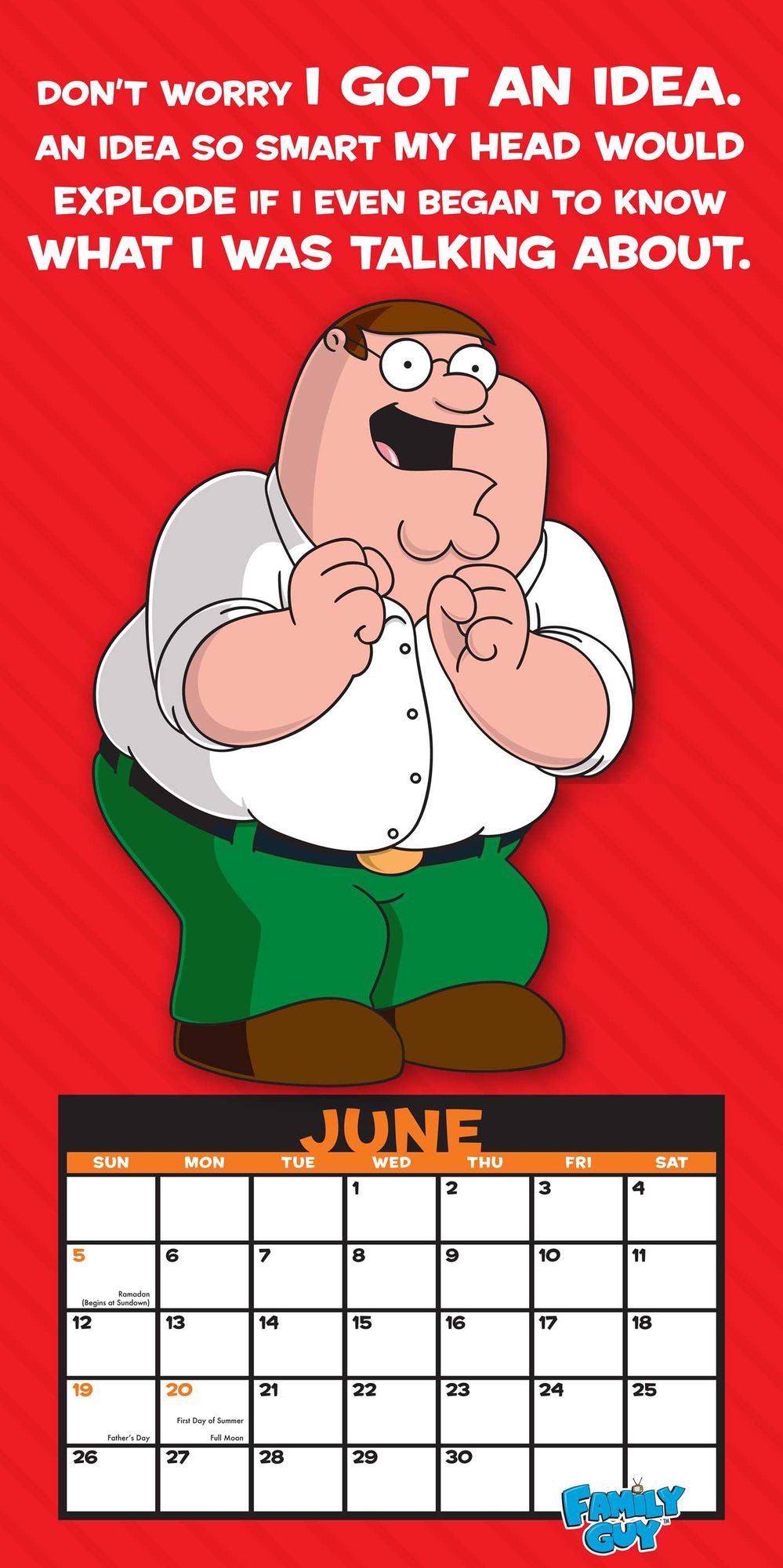 2016 Family Guy Wall Calendar