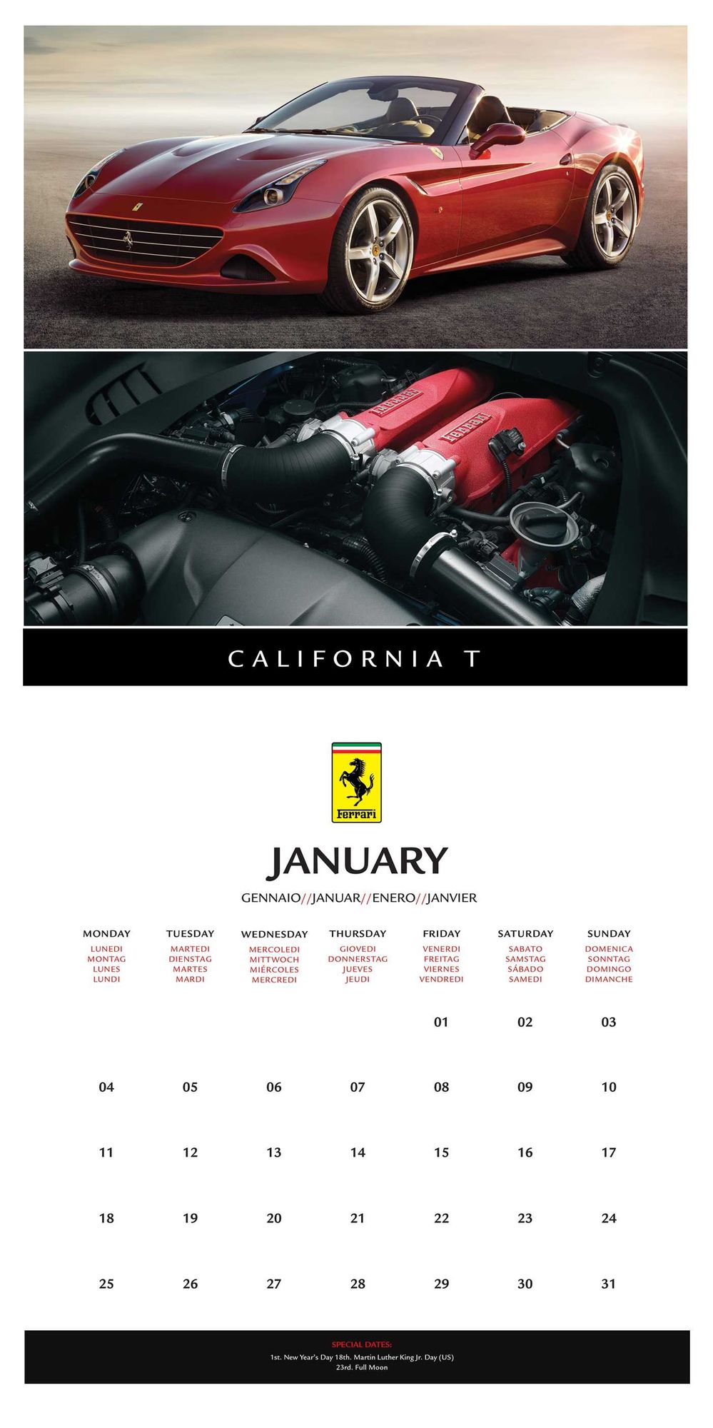 2016 Ferrari Wall Calendar
