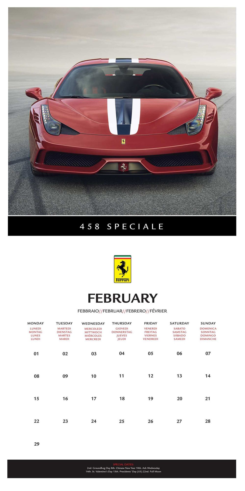 2016 Ferrari Wall Calendar