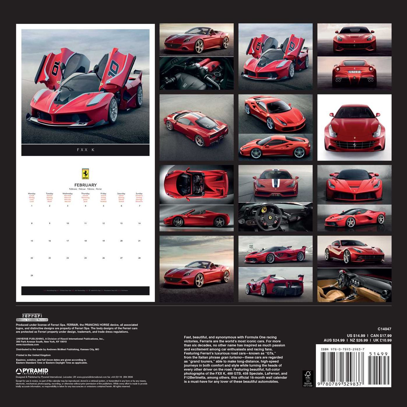 2016 Ferrari Wall Calendar