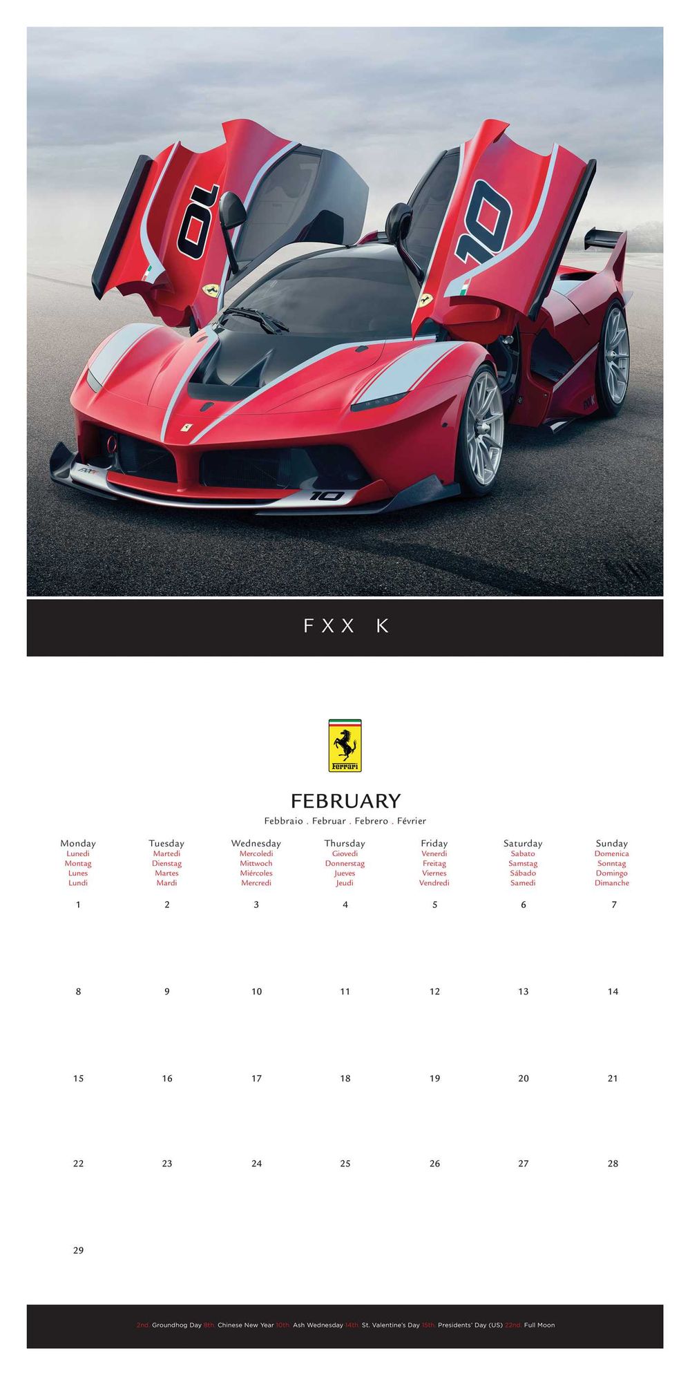 2016 Ferrari Wall Calendar