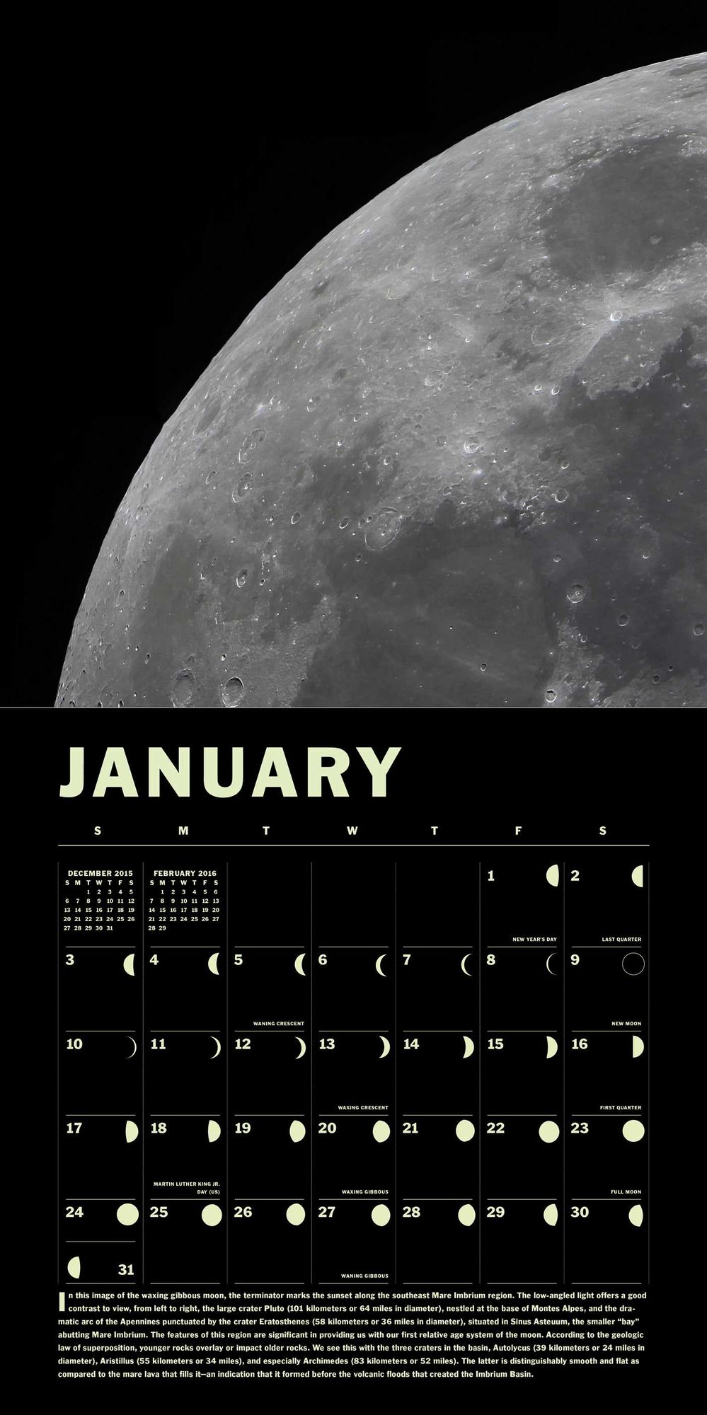2016 Lunar Wall Calendar