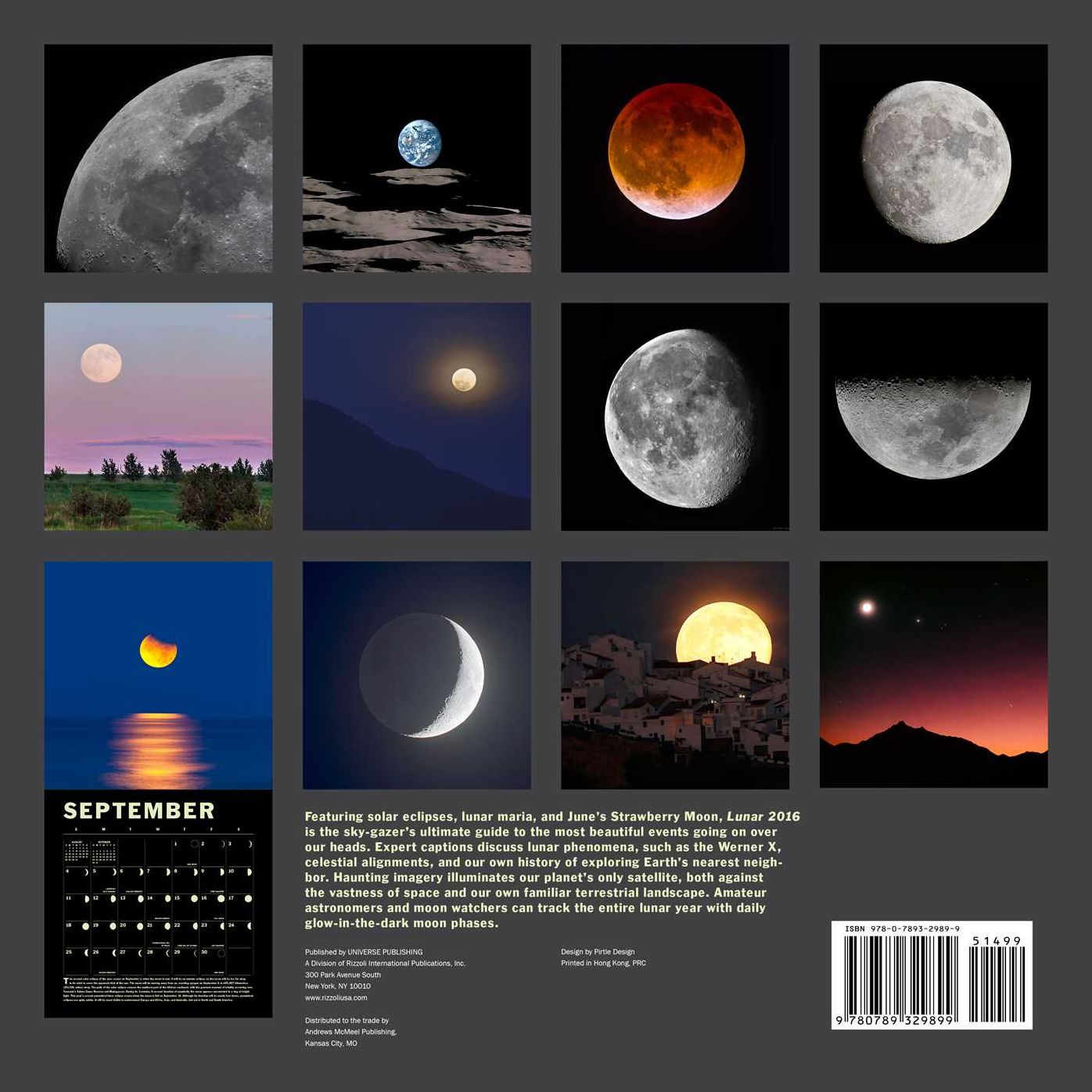 2016 Lunar Wall Calendar