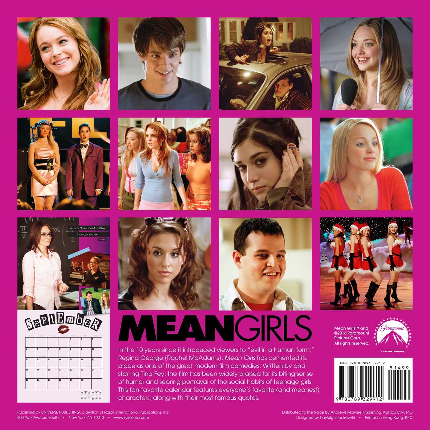 2016 Mean Girls Wall Calendar