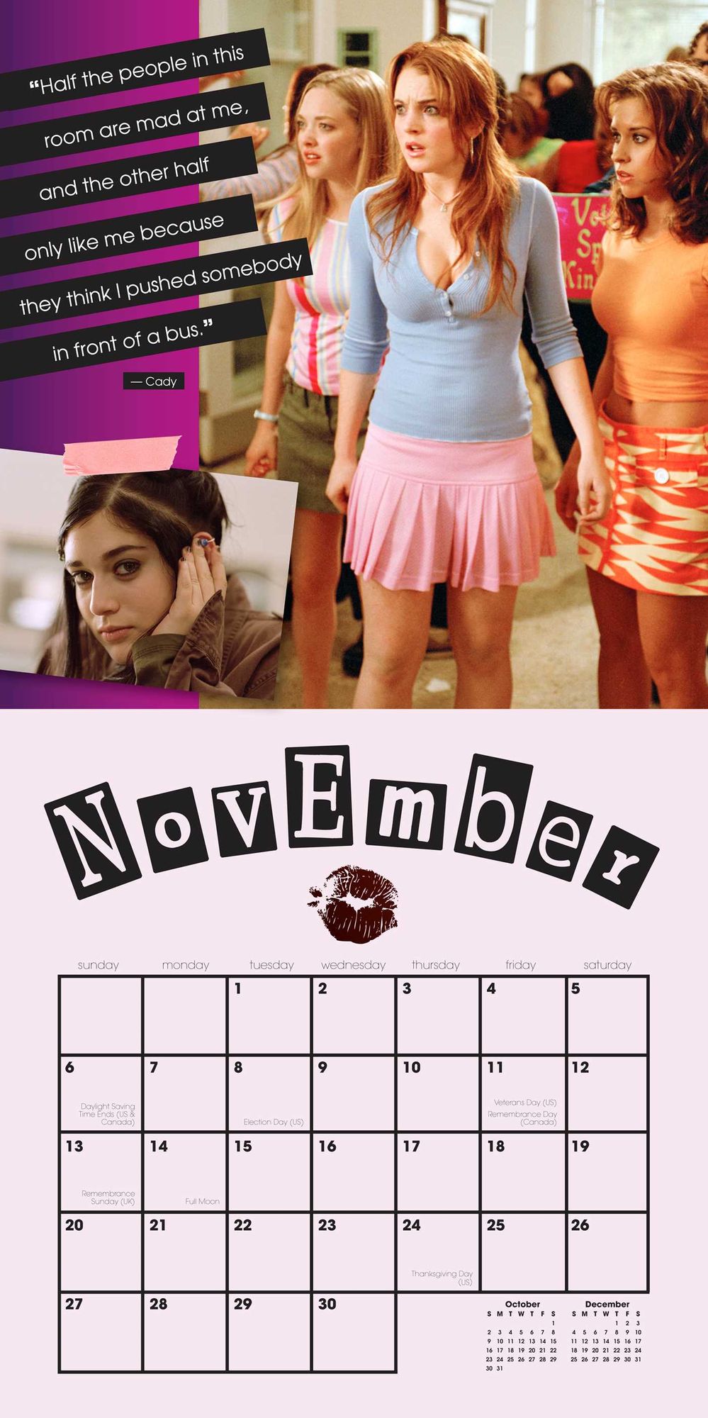 2016 Mean Girls Wall Calendar