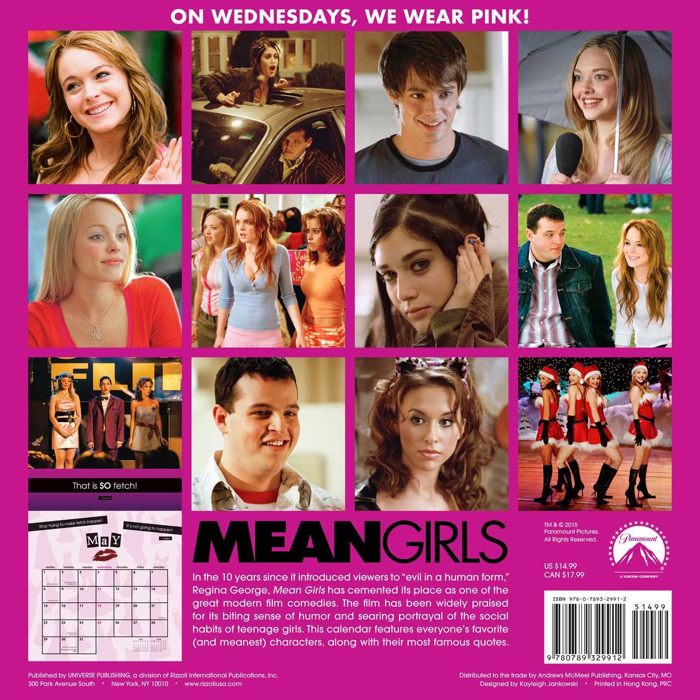 2016 Mean Girls Wall Calendar