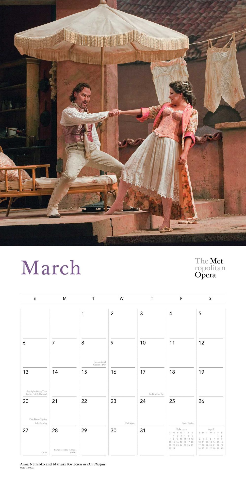 The Metropolitan Opera 2016 Wall Calendar
