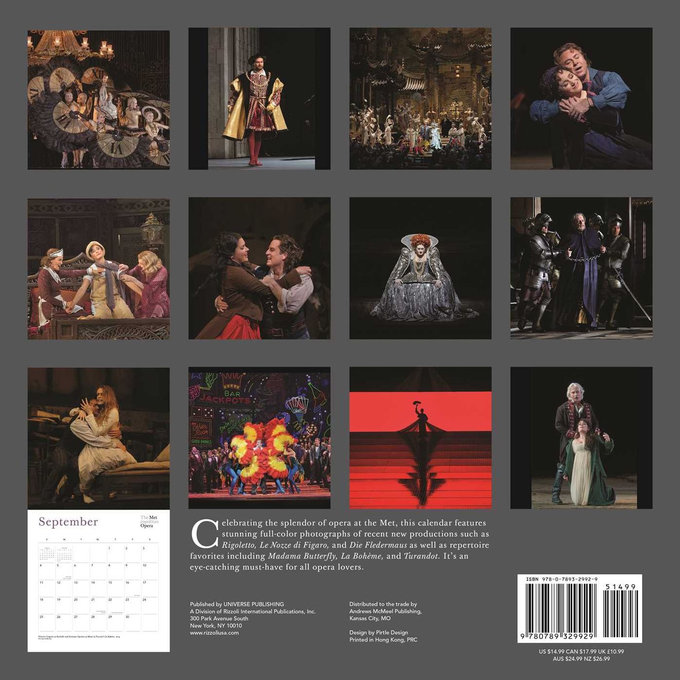 The Metropolitan Opera 2016 Wall Calendar