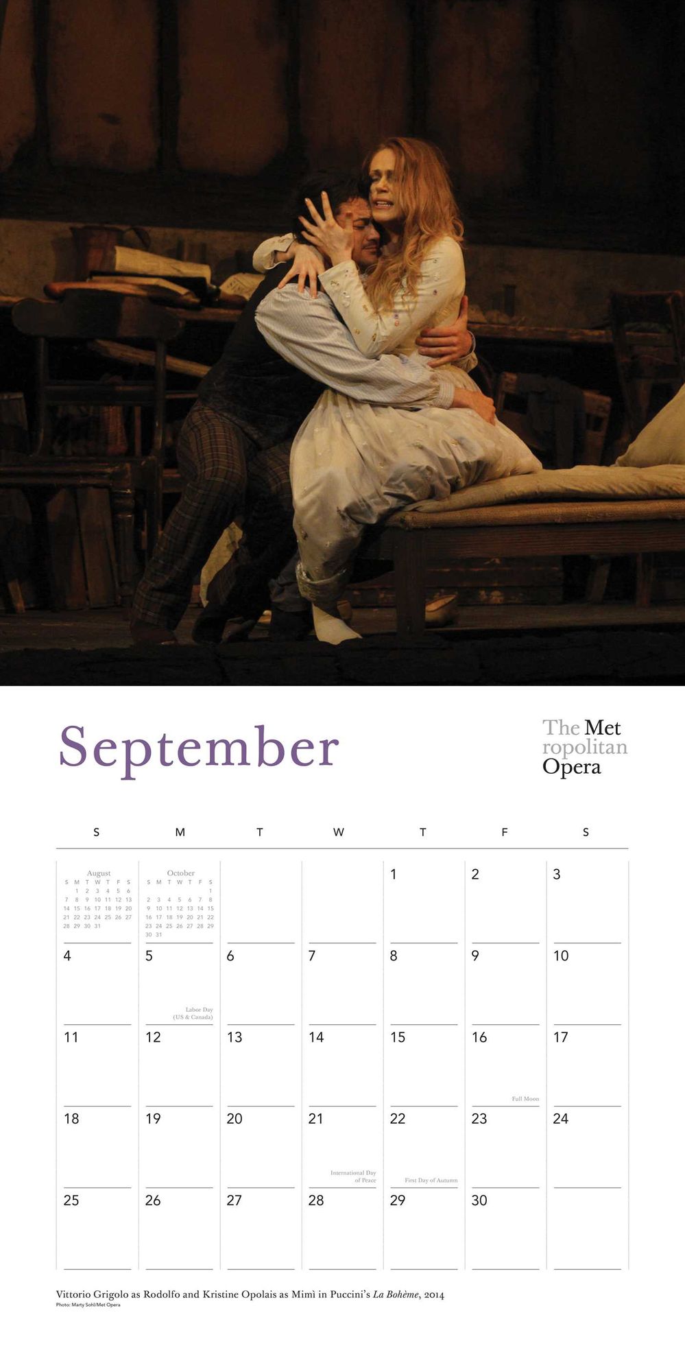 The Metropolitan Opera 2016 Wall Calendar