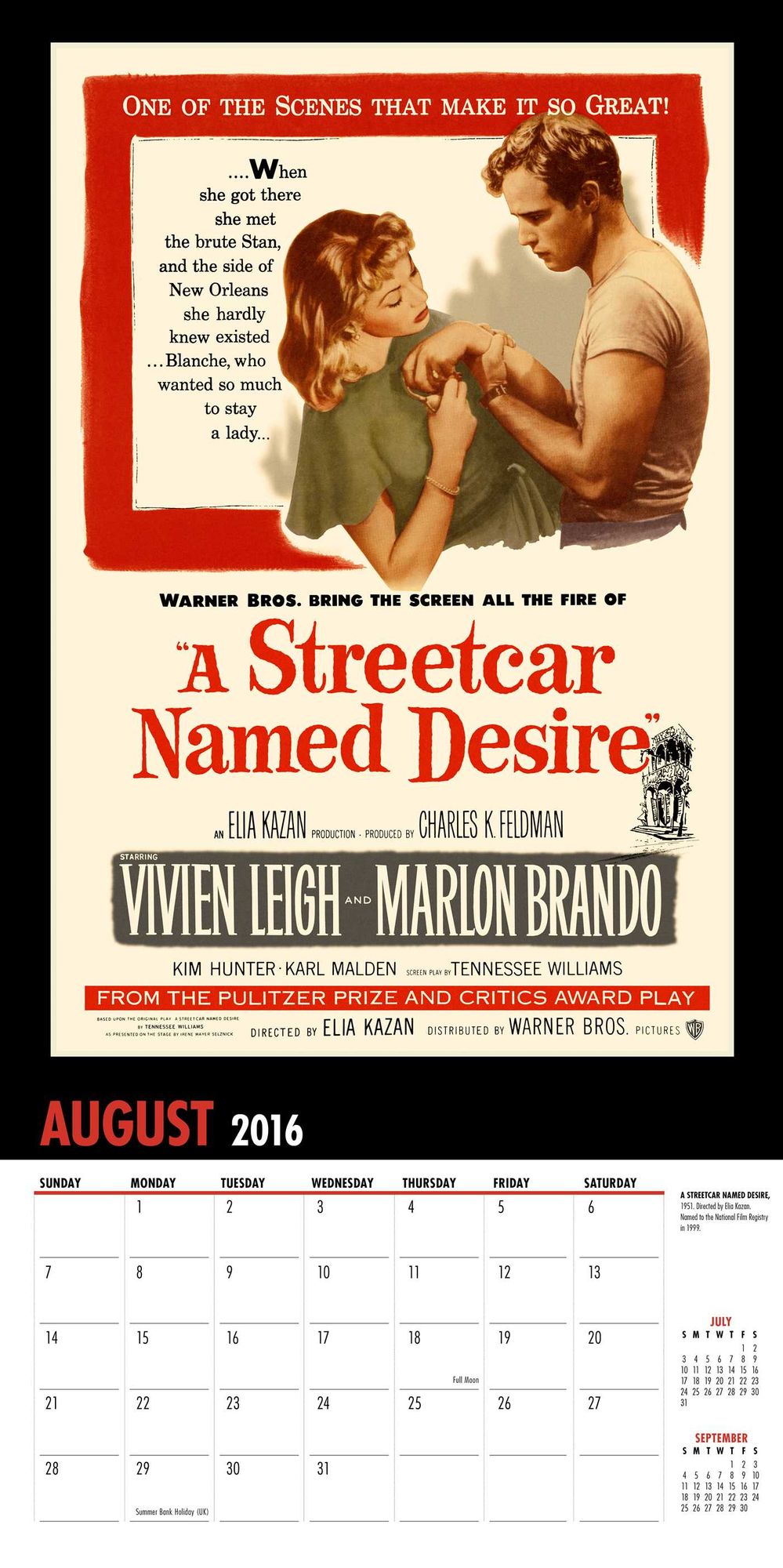 2016 Movie Posters Wall Calendar