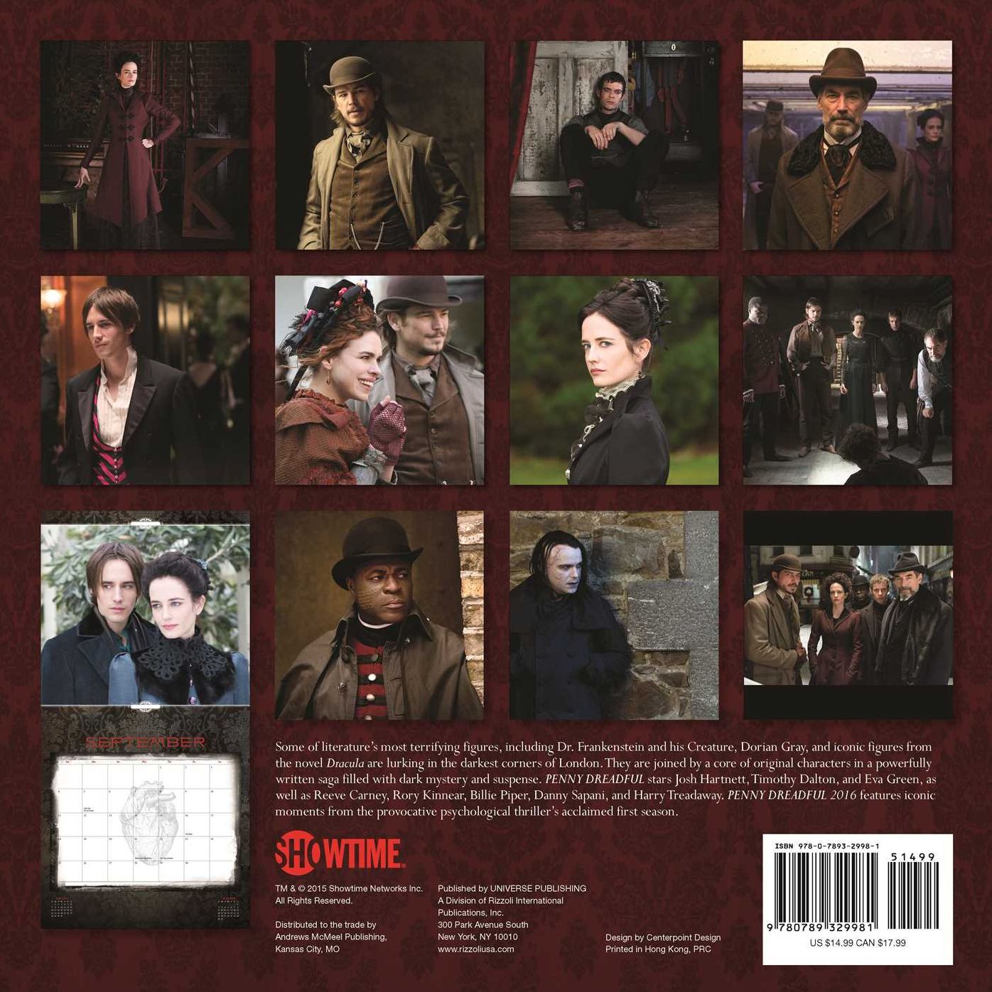 2016 Penny Dreadful Wall Calendar