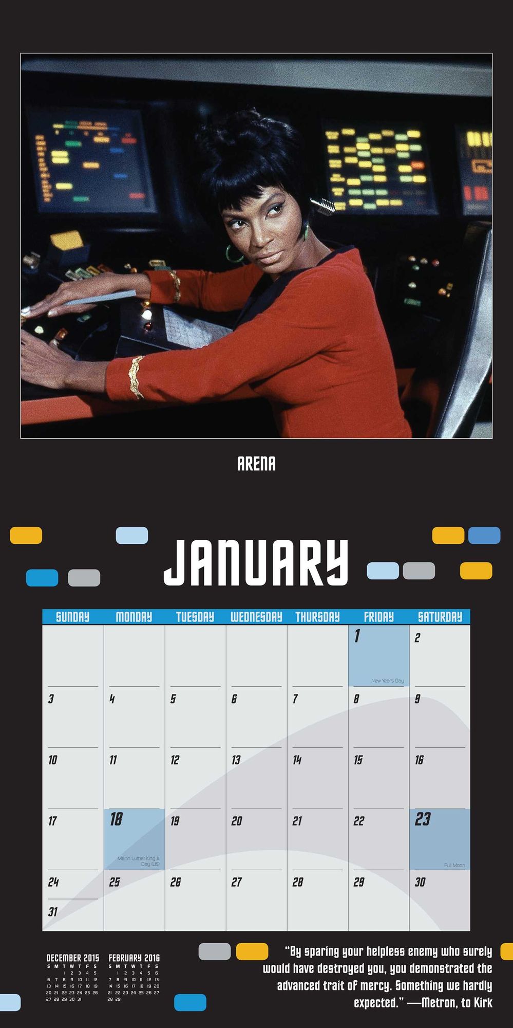 2016 Star Trek Wall Calendar: The Original Series