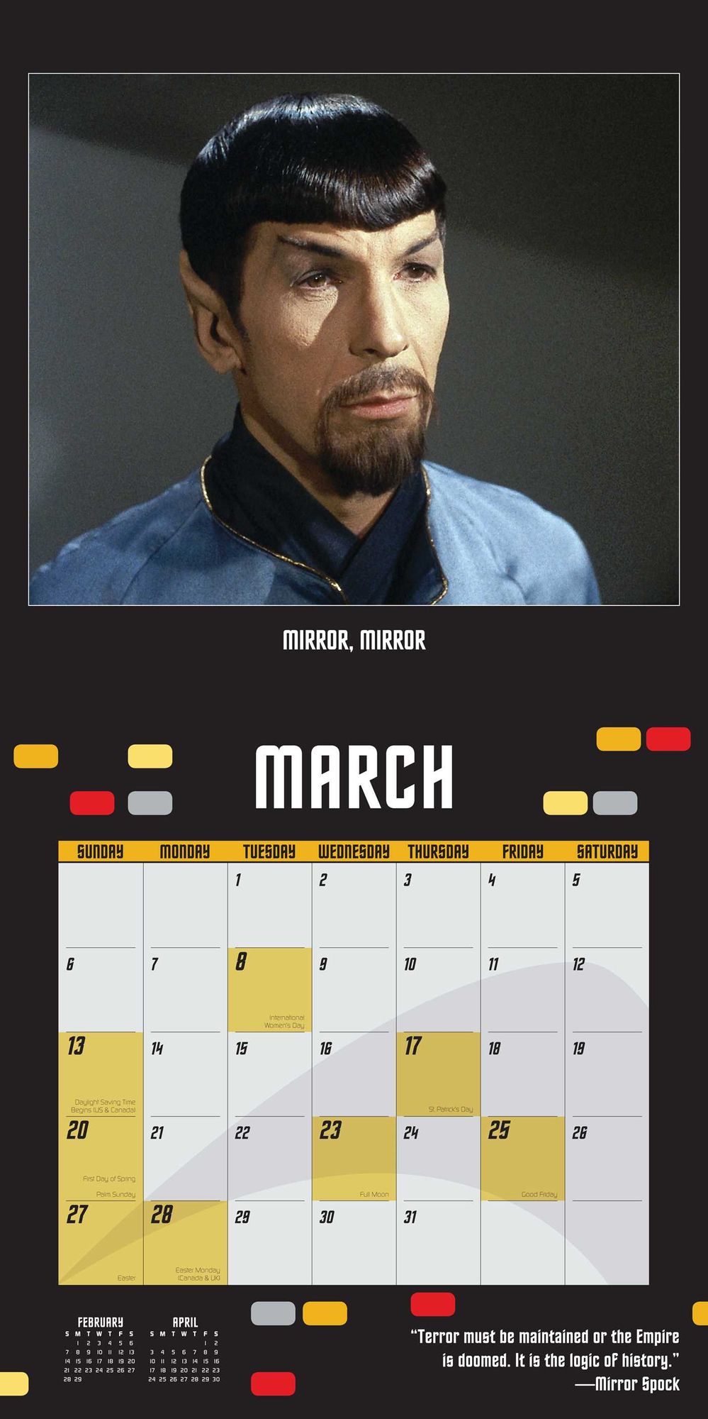 2016 Star Trek Wall Calendar: The Original Series