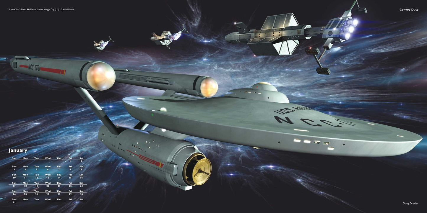 2016 Star Trek Wall Calendar: Ships of the Line