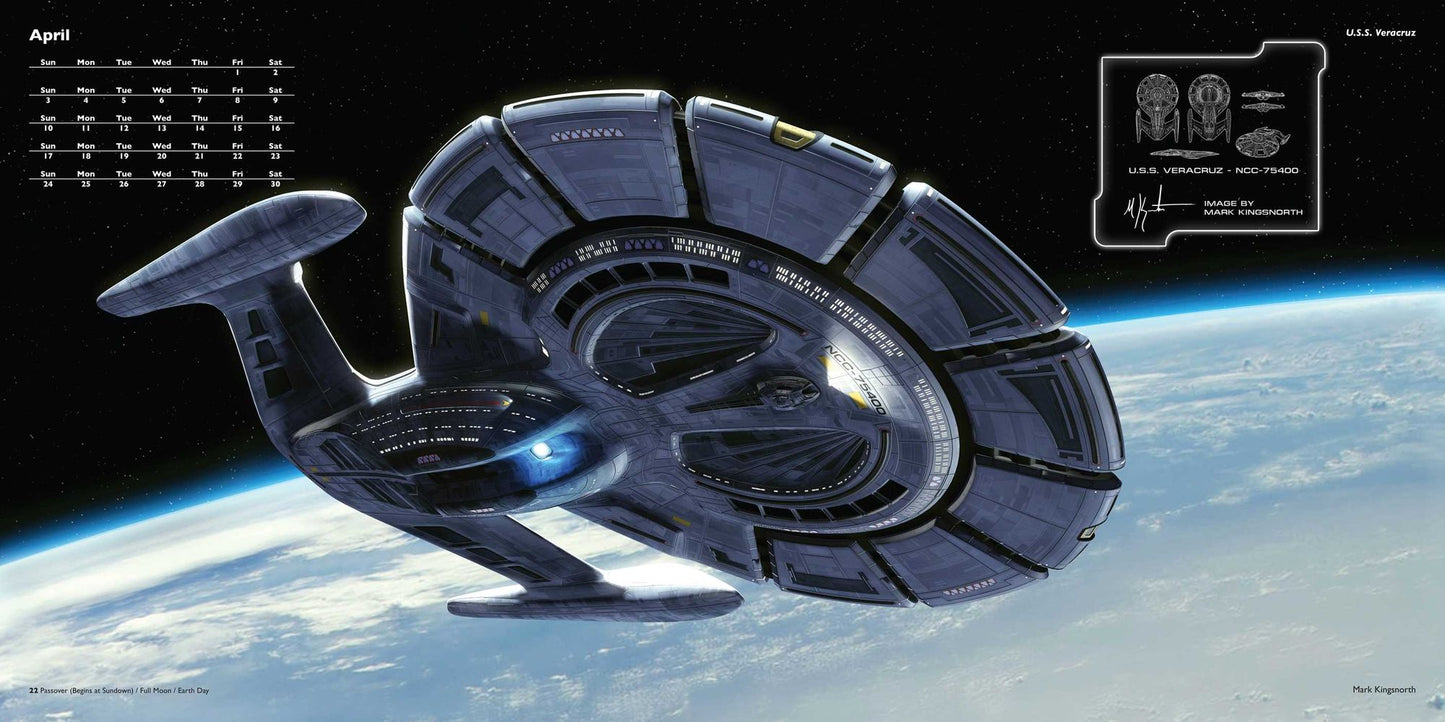 2016 Star Trek Wall Calendar: Ships of the Line