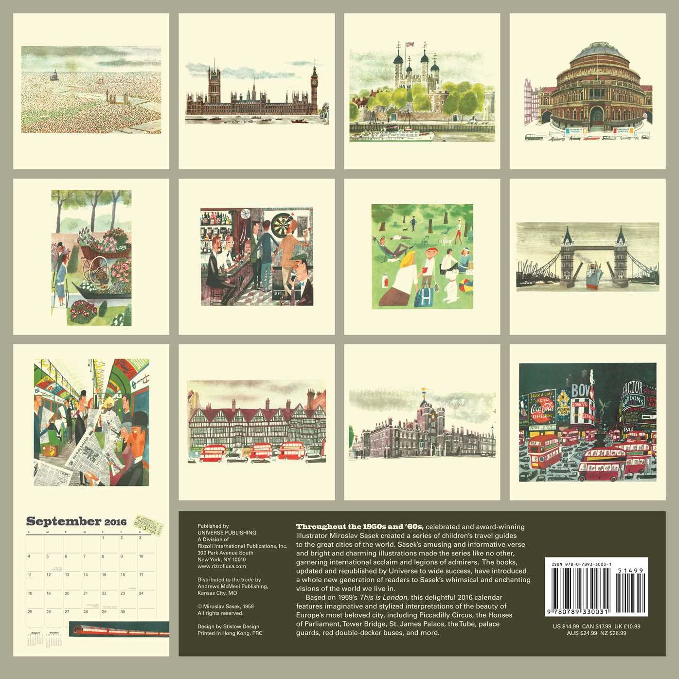 2016 This is London Wall Calendar