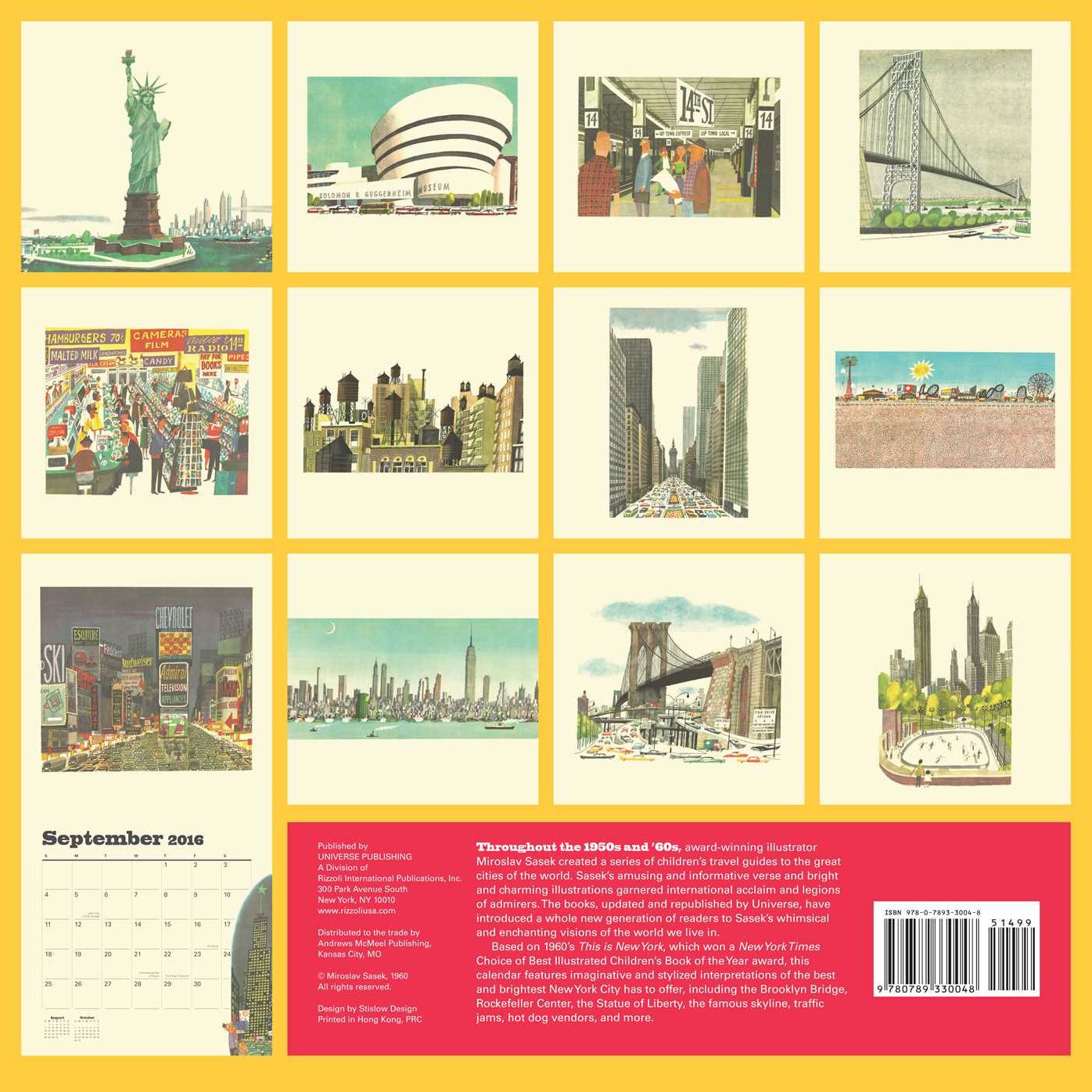 2016 This is New York Wall Calendar