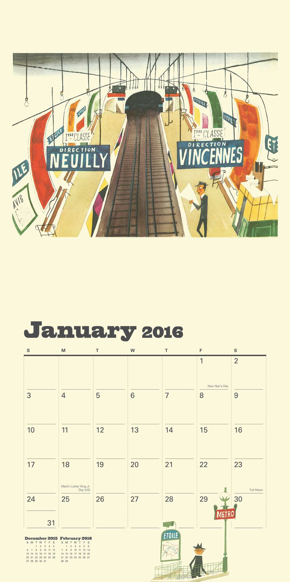 2016 This is Paris Wall Calendar