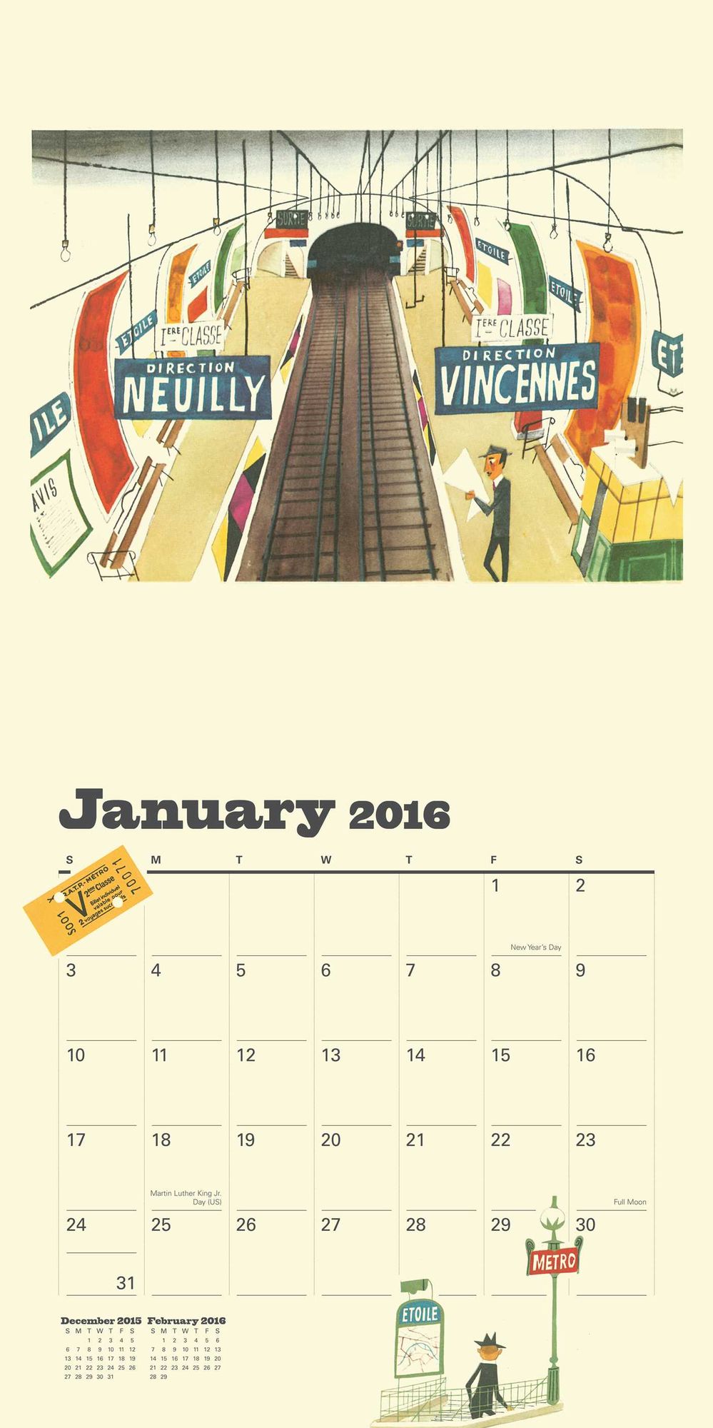 2016 This is Paris Wall Calendar