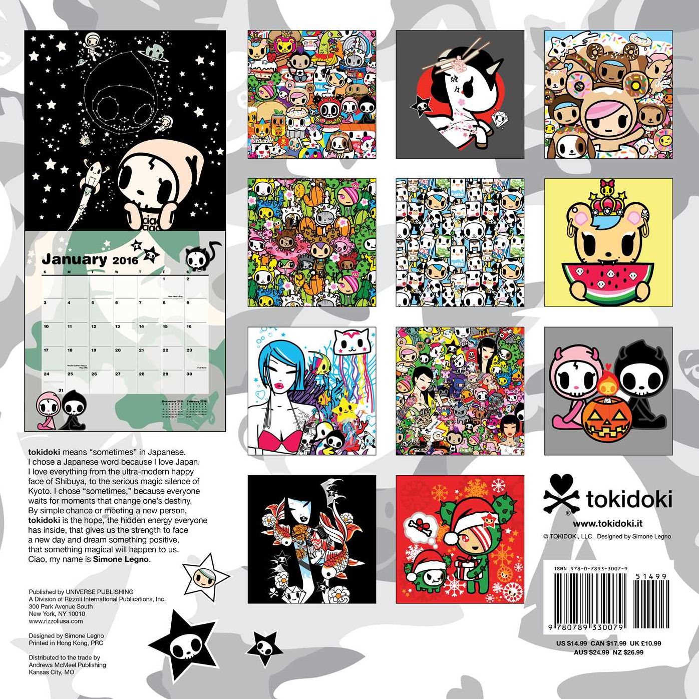 2016 Tokidoki Wall Calendar