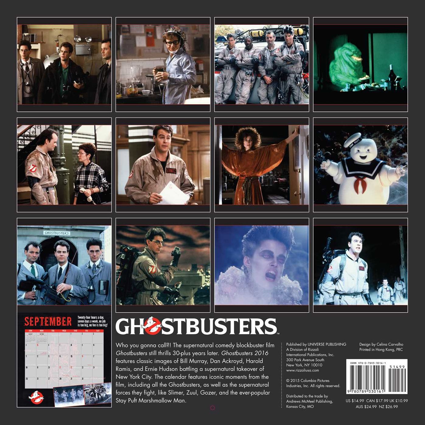 2016 Ghostbusters Wall Calendar
