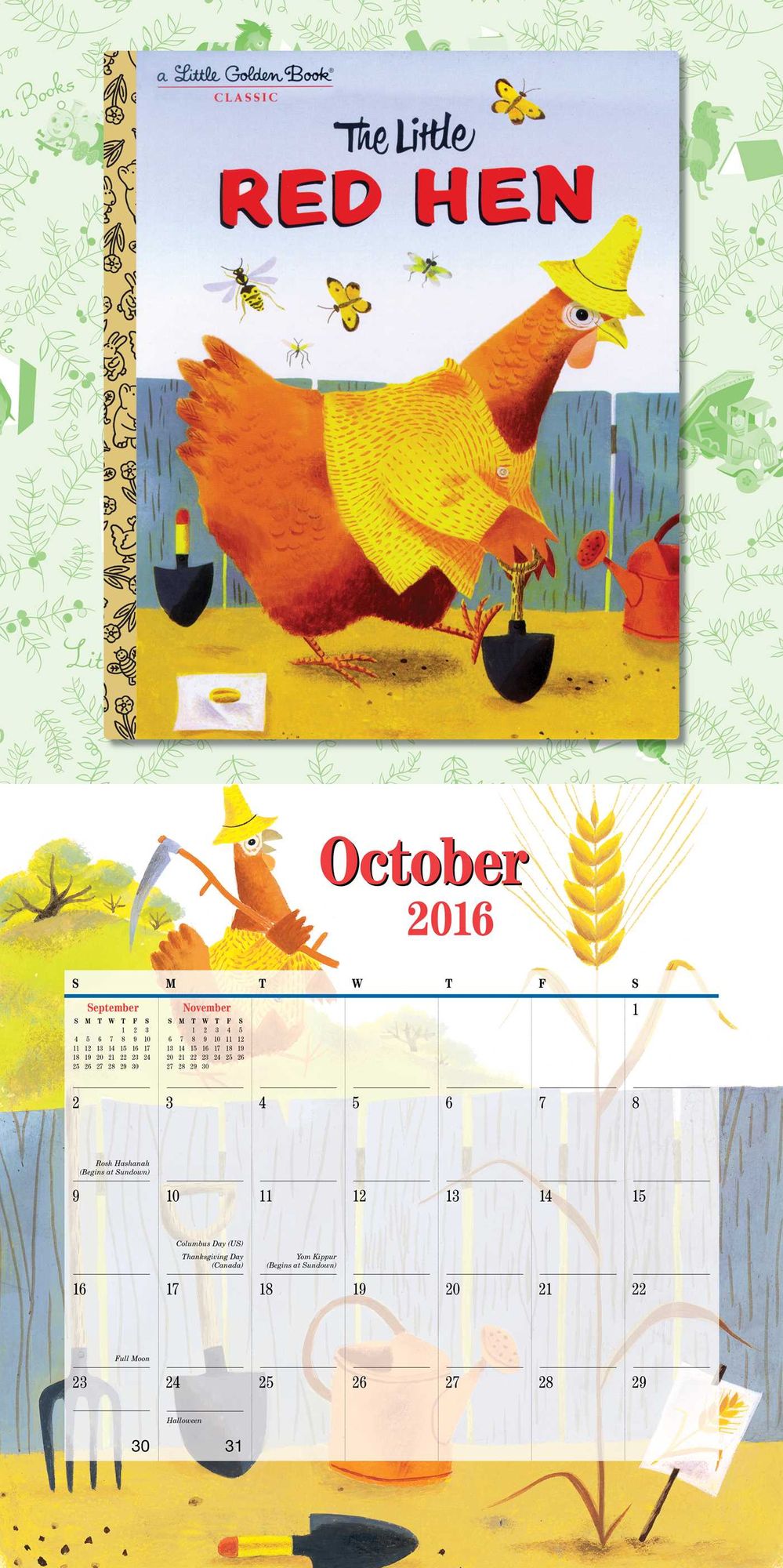 2016 Little Golden Books Wall Calendar