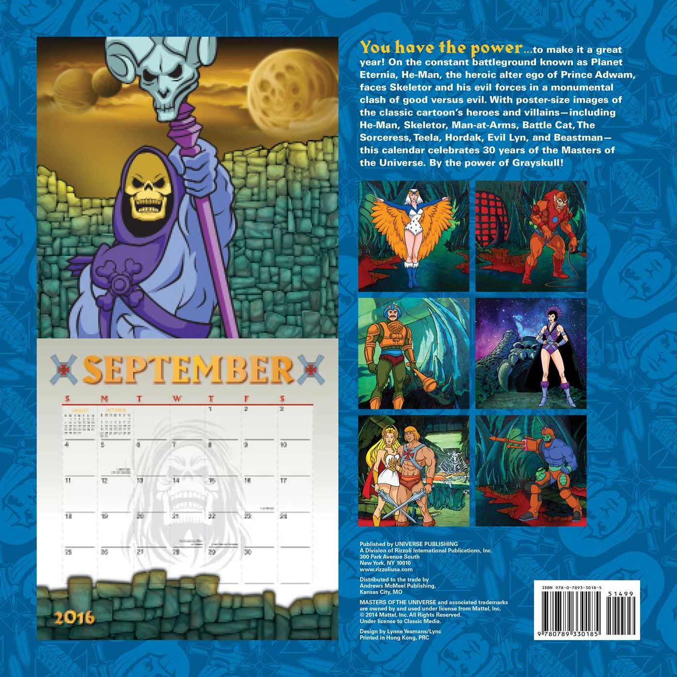 2016 He-Man and the Masters of the Universe Wall Calendar